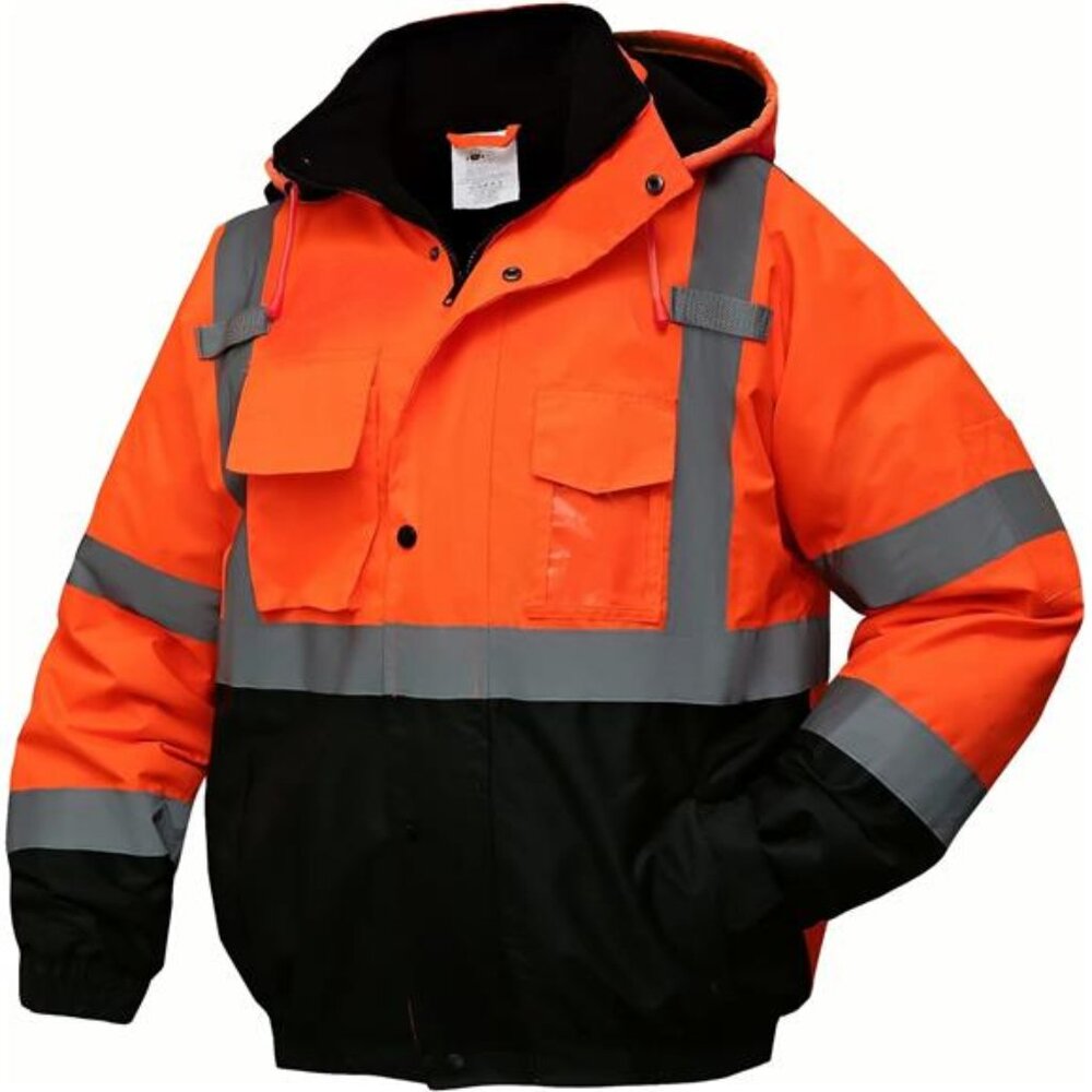 New High Visibility Reflective Jackets for Men, Waterproof Class 3 Safety